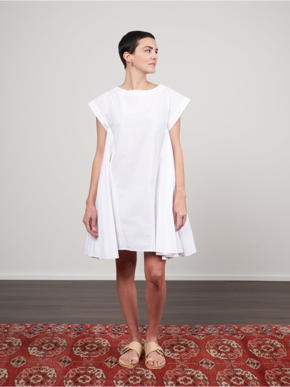 The Merlette Naarden -mini boatneck dress